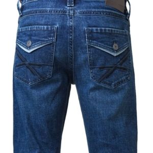 TK Axel Men's Jeans Slim Boot Cut Stretch Denim Dark Wash 34x32